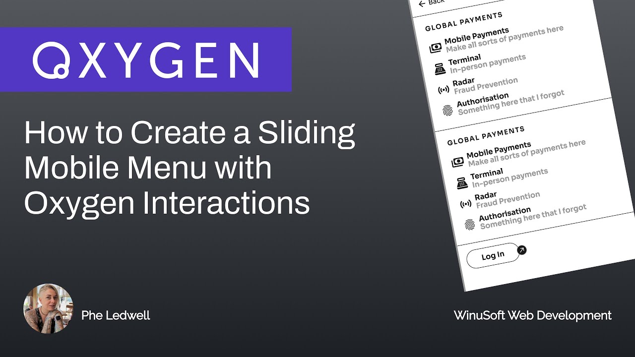 How to Create a Sliding Mobile Menu Using Oxygen 6 Interactions