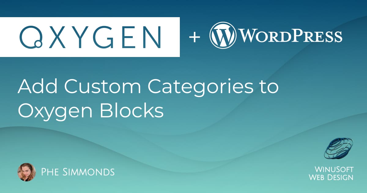 Add Custom Categories to Oxygen Blocks