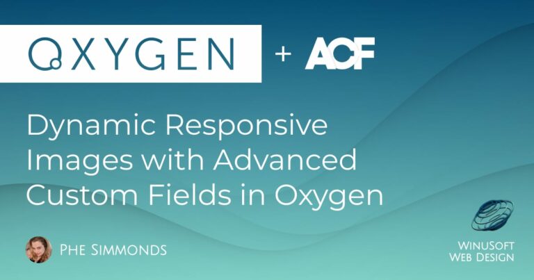 Dynamic responsive images with advanced custom fields in Oxygen
