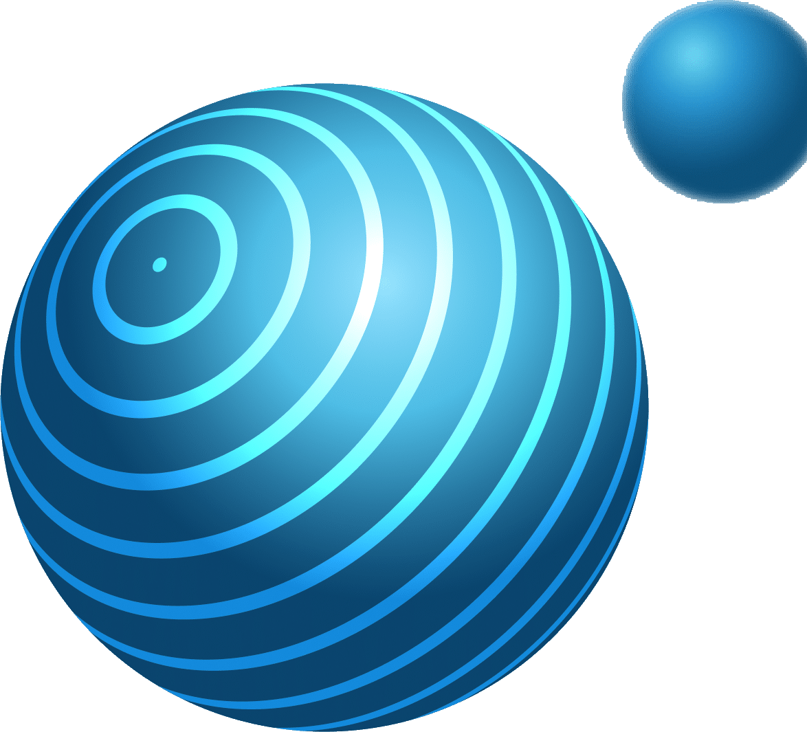 Blue globe and ball image