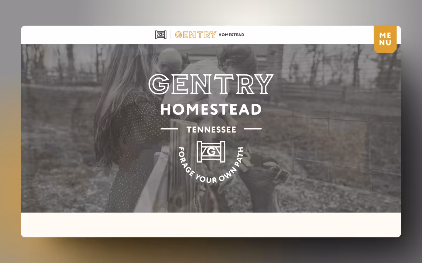 Screenshot of the Gentry Homestead website, built on behalf of the Addelise agency, using Oxygen Builder. - WinuSoft | Oxygen Builder Developer & Top UK Web Development Company