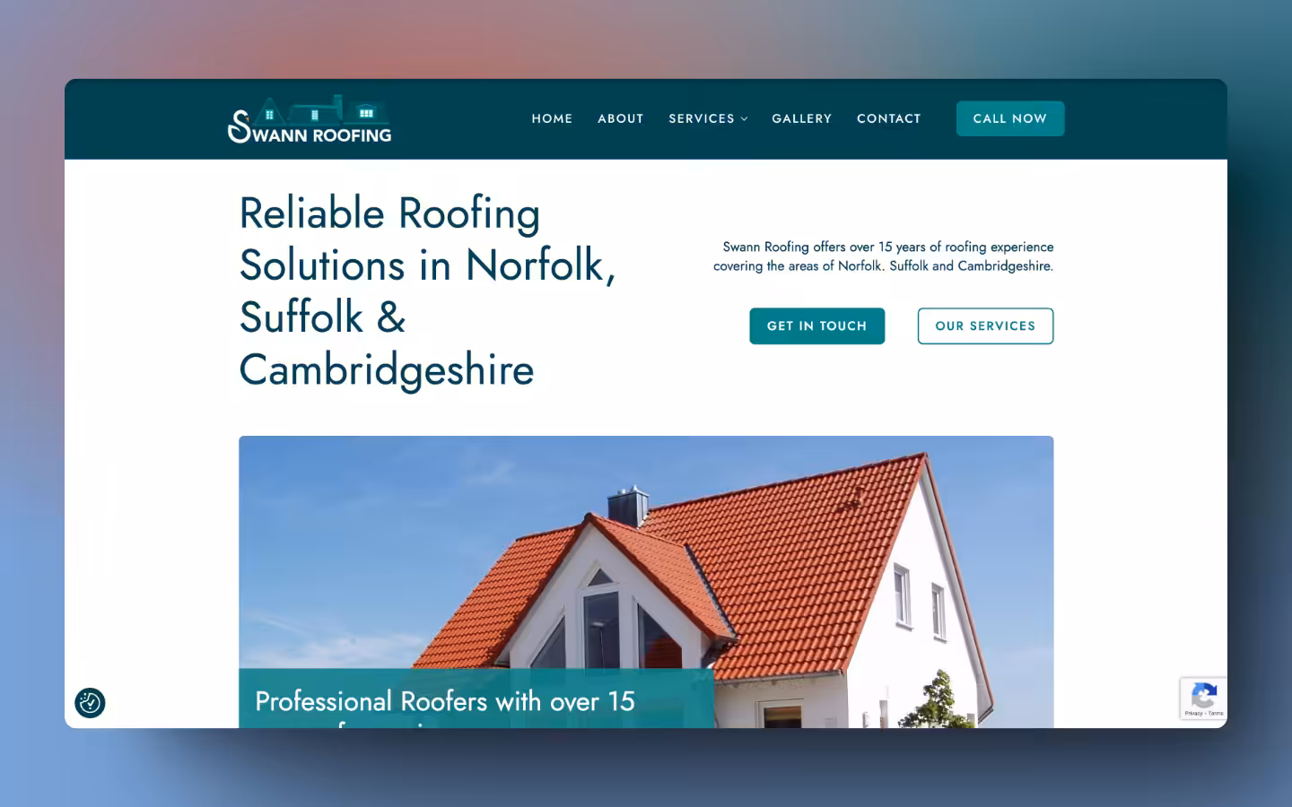 Screenshot of the Swann Roofing website, built using Breakdance Builder, and Advanced Custom Fields. - WinuSoft | Breakdance Builder Specialist & Top UK Web Development Company