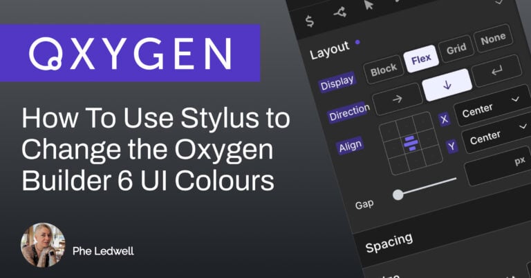 WinuSoft Web Development - How to use Stylus to change the Oxygen Builder 6 UI colours