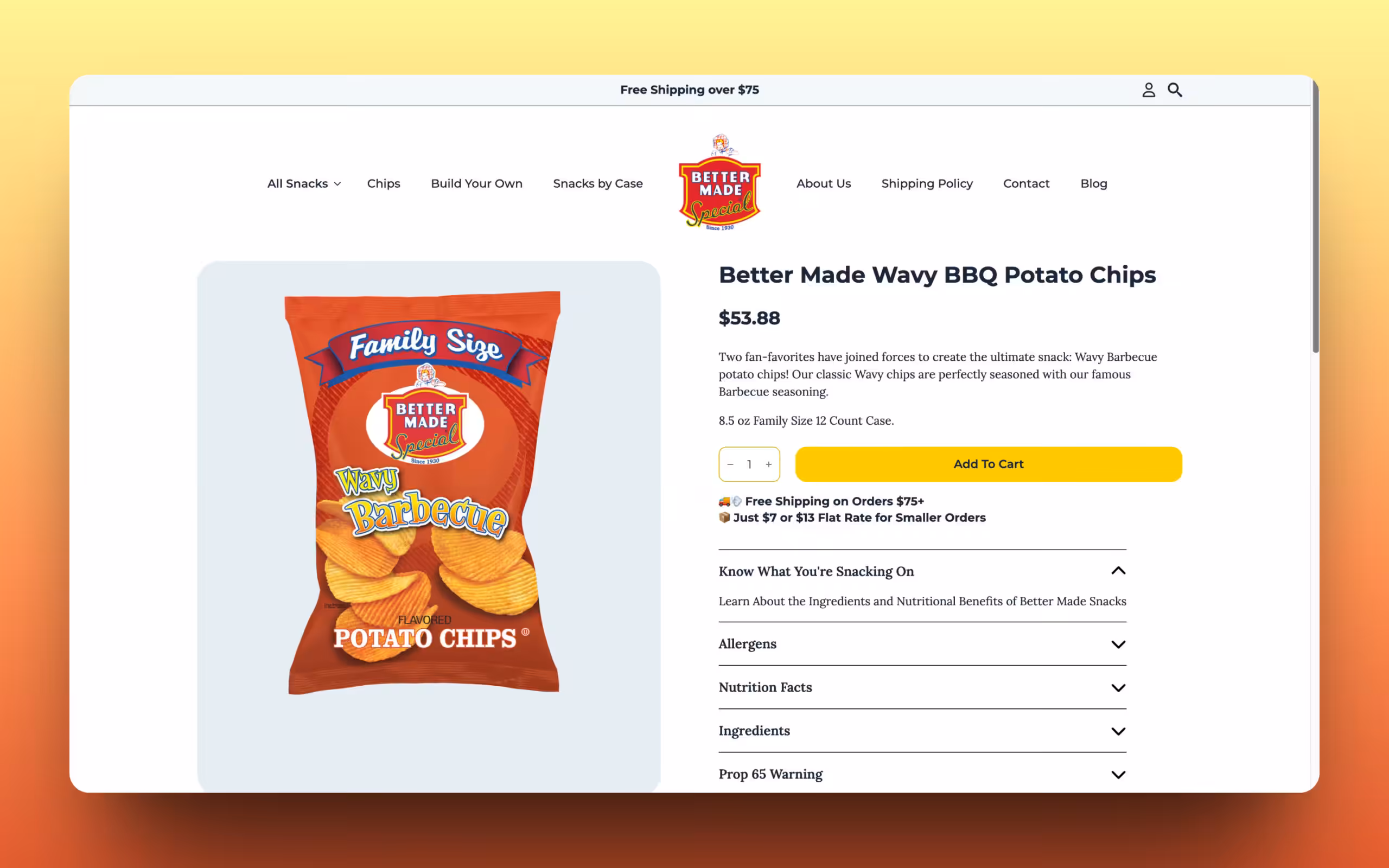 Better Made Snacks WooCommerce Product. - WinuSoft | Top UK Web Development Consultancy Agency