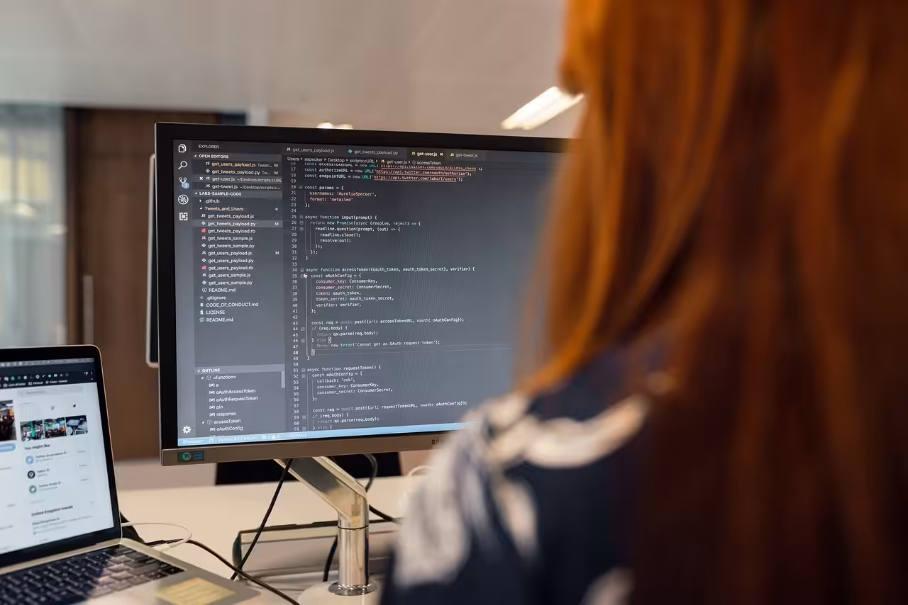Screenshot of a developer working in code | WinuSoft Web Development - White Label Web Development Services