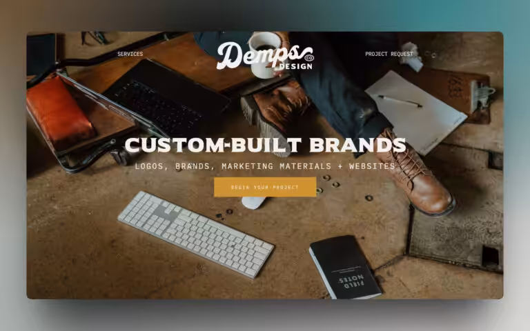 Screenshot of the Demps Design website, built using Breakdance Builder - WinuSoft | Breakdance Builder Developer