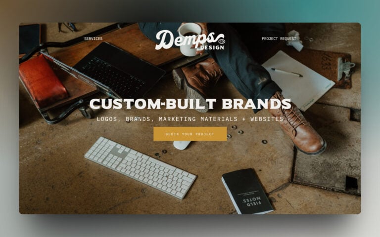 Screenshot of the Demps Design website, built using Breakdance Builder - WinuSoft | Breakdance Builder Developer