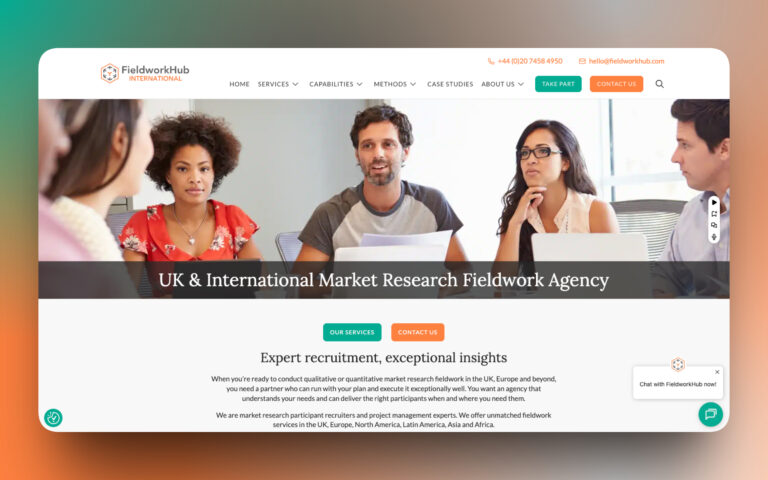 Screenshot of the FieldworkHub website, built using Oxygen Builder - WinuSoft | Oxygen Builder Developer